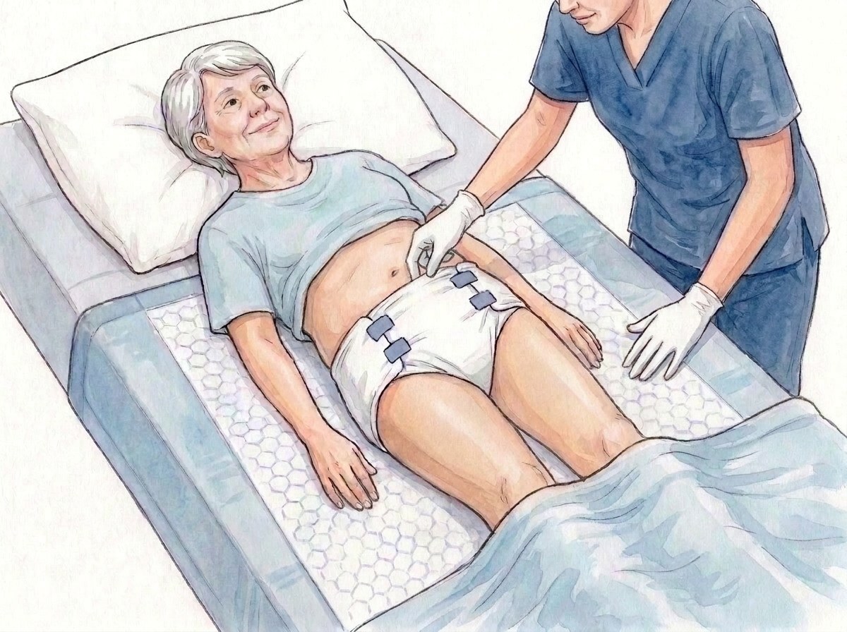 11. Centreren, aanpassen, twee vingers ruimte bij de taille, controleer de huid